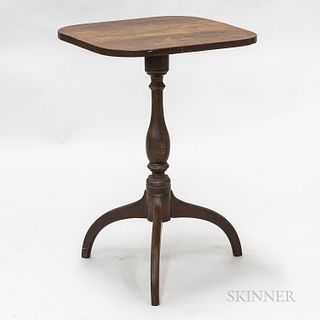 Federal Cherry Candlestand, 19th century, ht. 26 3/4, wd. 18, dp. 18 in.