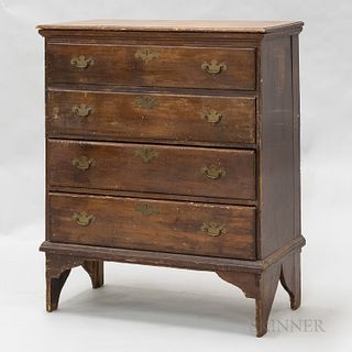 Country Painted Pine Two-drawer Blanket Chest, ht. 45 1/2, wd. 38, dp. 19 1/4 in.