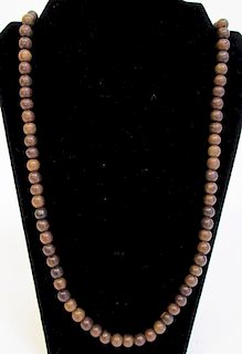 Wooden Mala Made With 108 Same Size  Beads