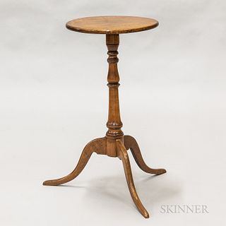 Chippendale Maple Candlestand, ht. 27 1/2, dia. 14 1/2 in.