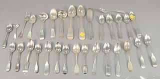 Lot of American coin silver spoons, 19.9 t.oz.