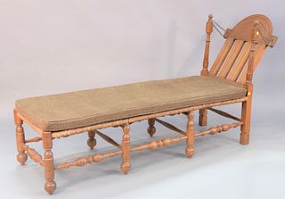 Wallace Nutting maple daybed, ht. 44", lg. 41", wd. 24".
