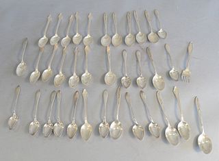 Sterling silver spoon lot, 28.2 t.oz.