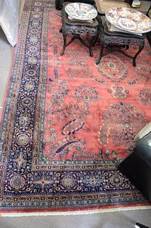 Room size Sarouk style Oriental carpet, 105" x 141".