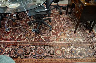 Heriz room size Oriental carpet, 132" x 98".