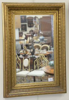 Pair of Victorian rectangle framed mirrors, gilt carved frames, 32" x 22".