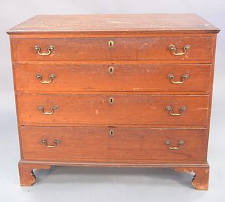 Cherry Chippendale four drawer chest, old finish and original brasses, ht. 37-1/2", wd. 42", dp. 20". Provenance: The Vincent Family Collection, Fairf