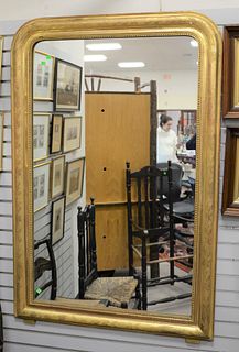 Large Victorian gilt pier mirror, 58" x 40".