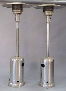 Two stainless steel propane heaters, model NCZH-G-SS, ht. 86-1/2".