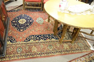 Room size Farrahan style Sarouk Oriental carpet, 7' 10" x 10'.