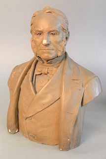 Plaster bust of Willard Parker (1800-1884), unsigned, ht. 14". Provenance: From The New York Academy of Medicine.