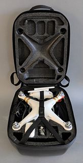 DJI Phantom III Professional Drone in custom hardshell backpack case, 15" x 10-1/2" x 9" (case).