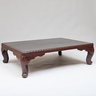 Chinese Black Lacquer and Mother-of-Pearl Inlaid Low Table