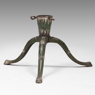German Painted Iron Christmas Tree Stand, Probably Harz MÃ¤gdesprunger Ironworks, Late 19th/Early 20th Century