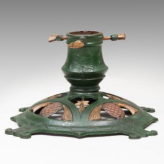 Brill Painted and Parcel-Gilt Iron Christmas Tree Stand, Circa 1920