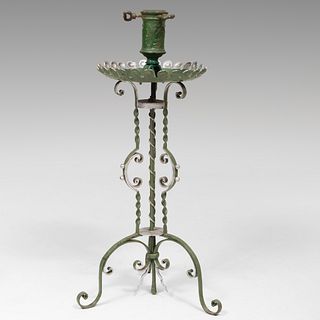 German Folk Art Painted Iron Christmas Tree Stand, Late 19th/Early 20th Century