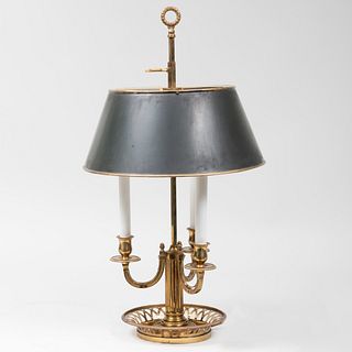 Louis XVI Style Brass and TÃ´le Bouillotte Lamp