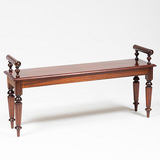Regency Style Mahogany Bench, of Recent Manufacture