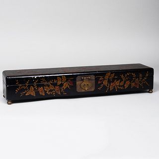 Chinese Export Lacquer Scroll Box