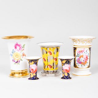 Group of English Porcelain Spill Vases