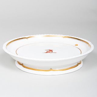 Spode Porcelain Circular Armorial Tazza