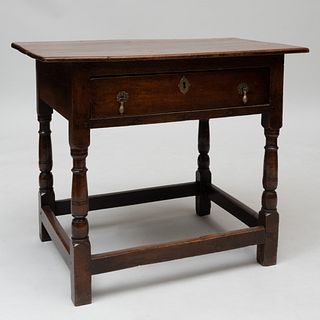 William and Mary Oak Side Table