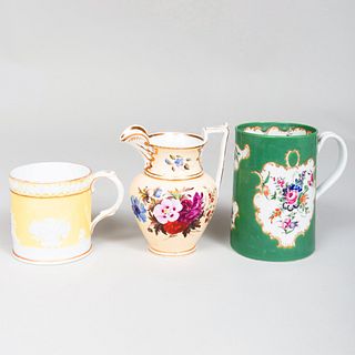 Group of Three English Porcelain Articles