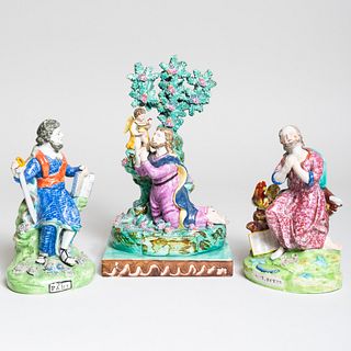 Three Staffordshire Pearlware Religious Figures