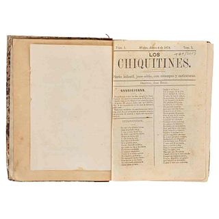 Rosas Moreno, José. Los Chiquitines. Diario Infantil, Joco-sério. México, 1874. Núm. 1-147. 3 láminas. En un volumen.