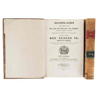 Boix, Ignacio. Recopilación de Leyes de los Reinos de las Indias. Madrid: Boix, Editor, 1841. 5o. edición. Piezas: 2.