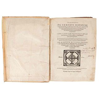 Velázquez de Avendaño, Ludovico. Tractatus de Censibus Hispaniae continens librum unum, et centum & undecim... Compluti: 1614.