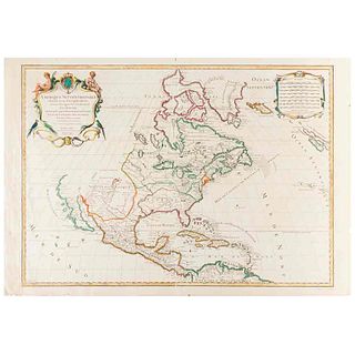 Jaillot, Hubert - Jaillot, Benard. Amerique Septentrionale... Paris, 1719. Mapa grabado coloreado, 46.5 x 64.5 cm.