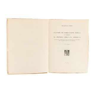 Vindel, Francisco. En Papel de Fabricación Azteca fue Impreso el Primer Libro en América. Madrid, 1956. 27 facsímiles.