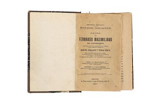 Causa de Fernando Maximiliano de Hapsburgo, que se ha Titulado Emperador de México, y sus Llamados Generales... México: A. Pola, 1907.
