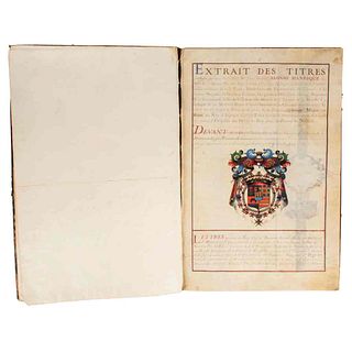 Duc de Noailles, Armand de. Extrait des Titres produits par haut & puiffant Seigneur Meffire Alonso Manrique... 1725