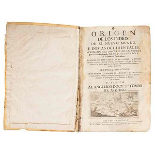 García, Gregorio. Origen de los Indios de el Nuevo Mundo, e Indias Occidentales, averiguado... Madrid: 1729.