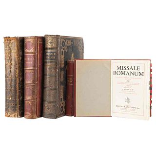 Misales Romanos. Parisiis / Neo Eboraci et Cincinnatii / United States: 1826 / 1867 / 1882 / 1903 / 1944. Piezas: 5.