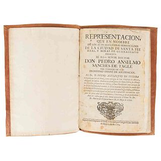 Texeda, Pedro Alexandro. Representación que en Nombre de los Actuales Curas Beneficiados de la Ciudad de Guanaxuato. México: 1764.