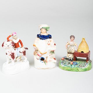 Group of Three Staffordshire Figural Groups
