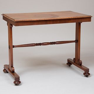 Regency Mahogany Trestle Writing Table