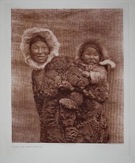 Edward S. Curtis - Nunivak Woman Child Pl 694