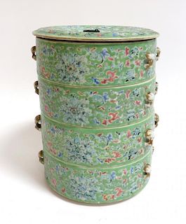 Qing Dynasty Porcelain Stacking Jars