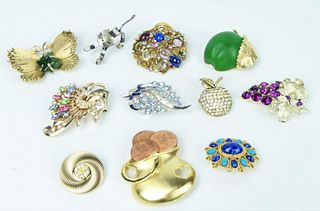 (13) PIECES OF ALL SIGNED COSTUME JEWELRY