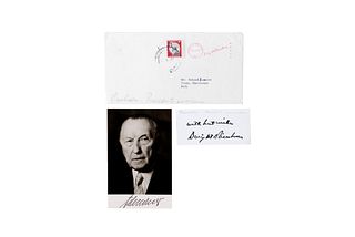 Eisenhower, Dwight E. - Cardboard with signature.