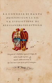 Alighieri, Dante - Dante Aligieri's comedy with Alessandro Vellutello's new exposition
