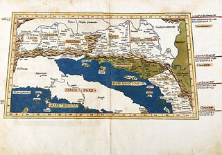 Tolomeo, Claudio - [Tabula quinta Europa- Recia - Vindelitia - Noricum - Superior - Pannonia inferior Illyris et Libturma - Dalmatia]