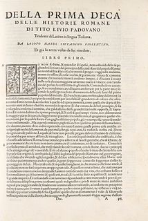 Classici latini - Livio - Le Deche ... of the Roman Histories, translated into the Tuscan language, by m. Iacopo Nardi
