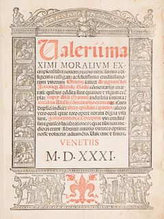 Valerio Massimo - Valerii Maximi Moralium exemplorum libri nouem