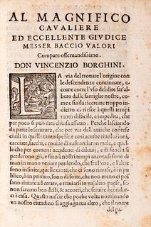 Borghini, Vincenzo - Speech ... around the way of making the trees of the Florentine noble families