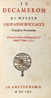 Boccaccio, Giovanni - The Decameron of Messer Giovanni Boccacci, a Florentine citizen, as the Saints Giunti the Year 1527 printed it